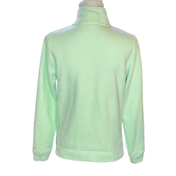 IZOD Lime Green Full Zip Fleece Jacket - Size Small Petite - Picture 2 of 6